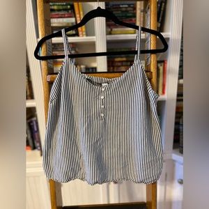 Old Navy Vertical Striped V-Neck Button-Down Cami-NWOT